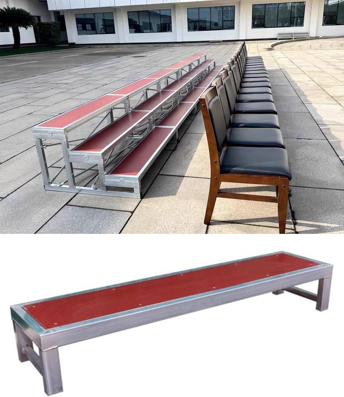 Commercial Choral Stair Treads & Multi-Level Choir Risers - 1/2/3 Tiered Seating & Stage Platform - Versatile Lectern & Speaking Stand for Group Performances & Events