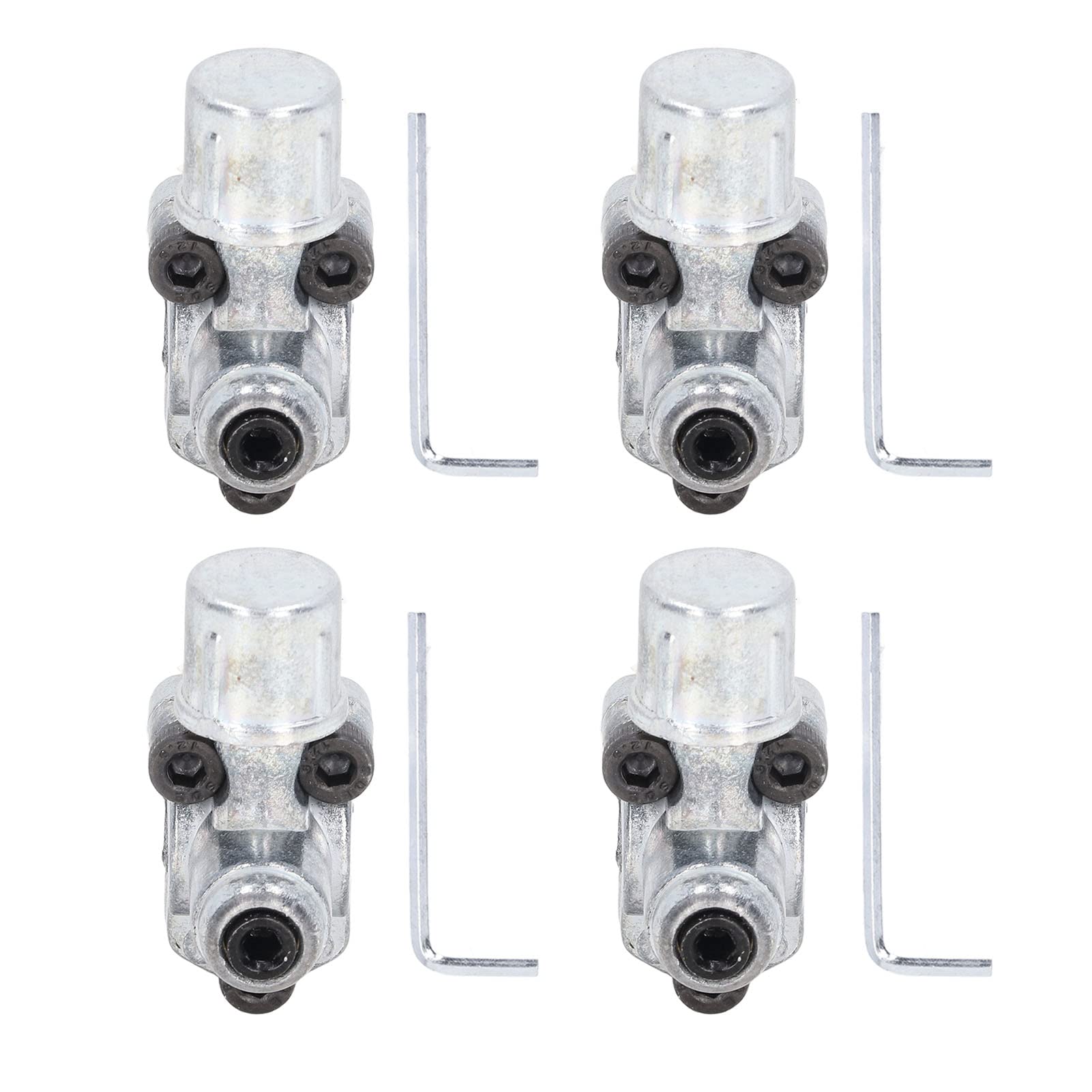 Durchstechventil, 4-teiliges Durchstechventil aus Zinklegierung, 3-in-1-Ventile für 1/4-Zoll-5/16-Zoll-3/8-Zoll-Rohre, sichere Verbindung