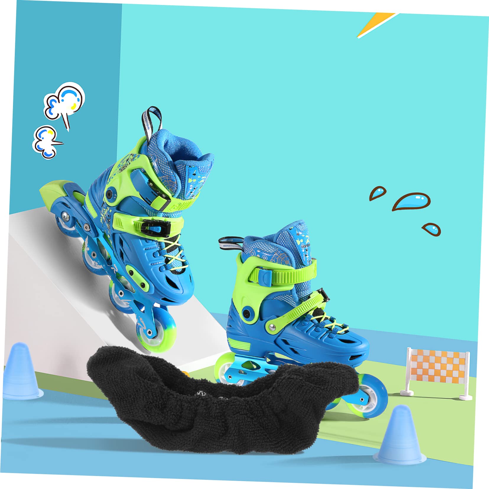 BESTonZON Fundas De Cuchillas para Hielo De Microfibra para Patinaje Artístico Y Hockey Cubiertas Absorbentes