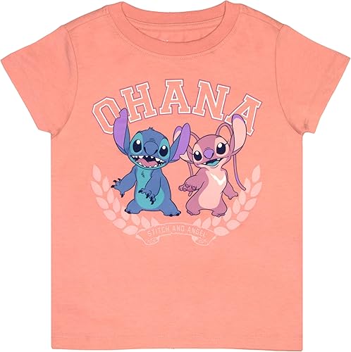 Miniatura 3 de Disney Lilo & Stitch - Juego de 4 piezas para niñas, paquete de 4 camisetas de manga corta para niños y niños pequeños