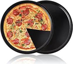 Kit 2 Formas de Pizza Antiaderente Inox