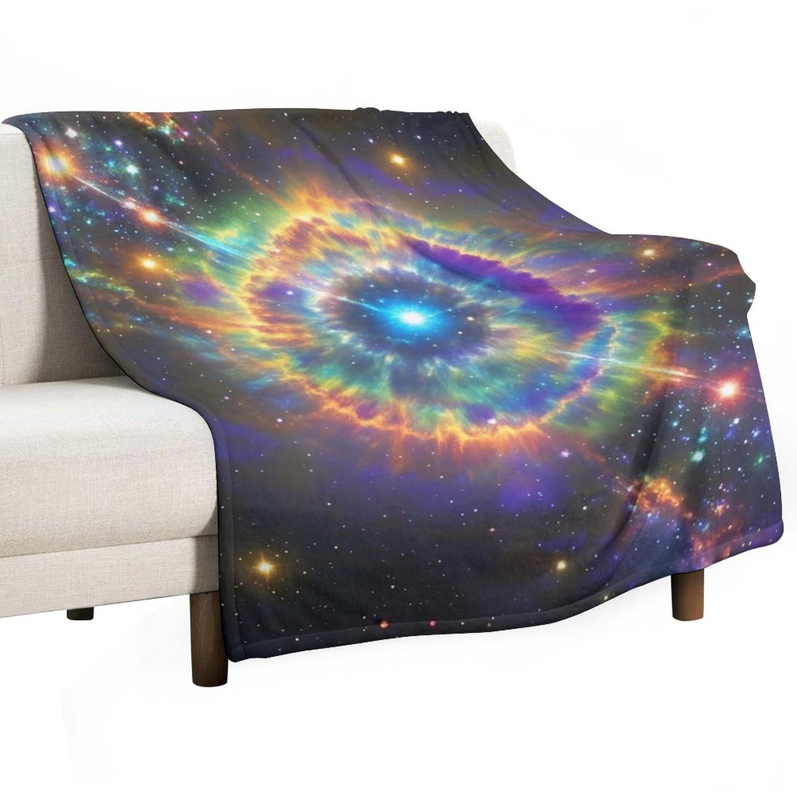 Couverture en flanelle galaxie 152x203cm plaid canapé douillet