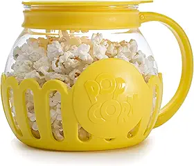 Pipoqueira para micro-ondas Ecolution Micro-Pop, 1,4 L, vidro/plástico, amarelo