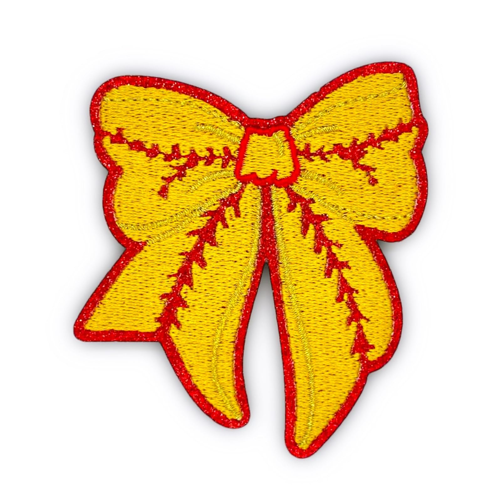 AAVEDGE Softball Iron On Patches Cute, Bow Iron On Patches for Girls, Glitter Women Sports Applique Girls Sew On Patches for Jeans, Backpacks, Clothes