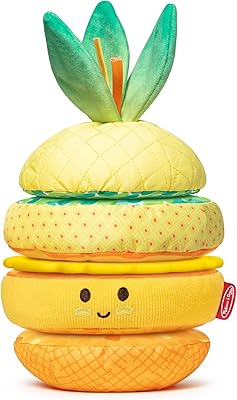 Melissa & Doug Multi-Sensory Pineapple Soft Stacker Infant Toy - Stacking Toys For Babies, Pineapple Stacking Toy For Infants