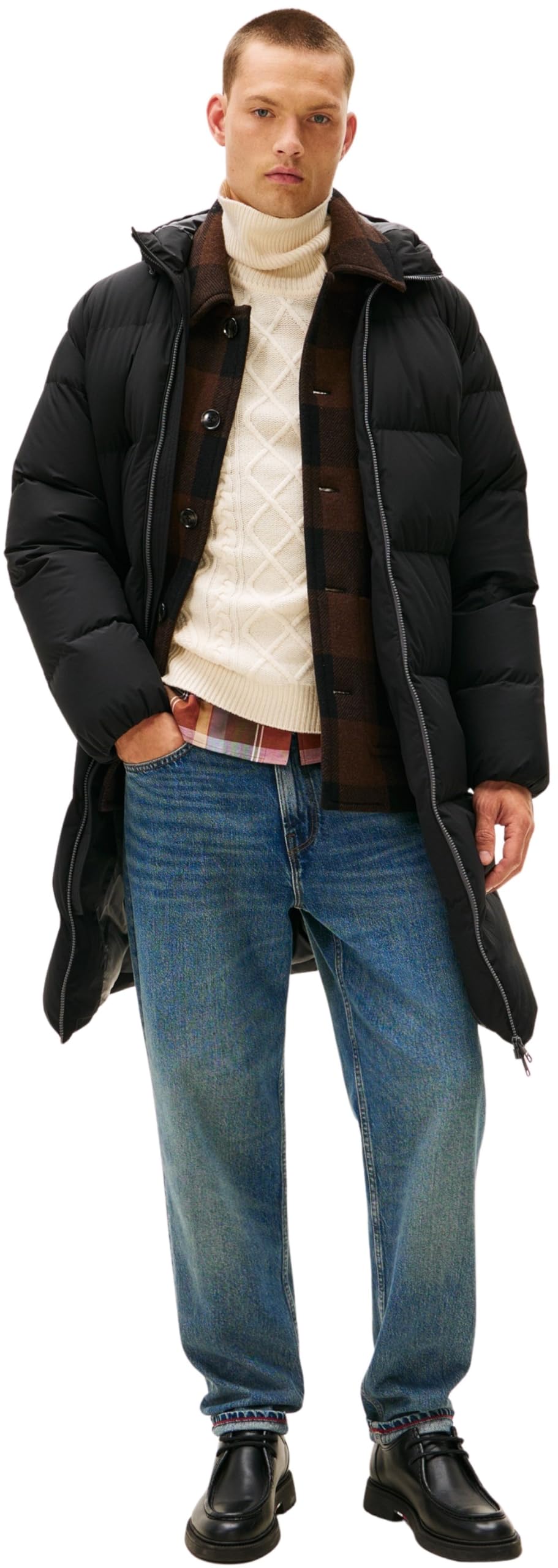 Tommy Hilfiger Herren Mantel Down Parka Steppmantel
