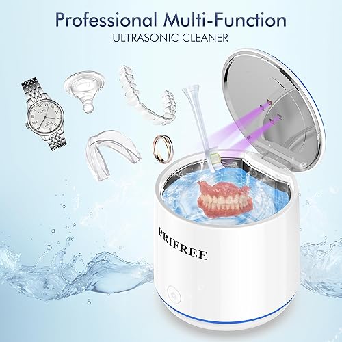 Miniatura 6 de Limpiador ultrasónico UV para dentaduras postizas, retenedor, alineador, protector bucal, frenos, joyas, bandejas blanqueadoras, cabezal de cepillo