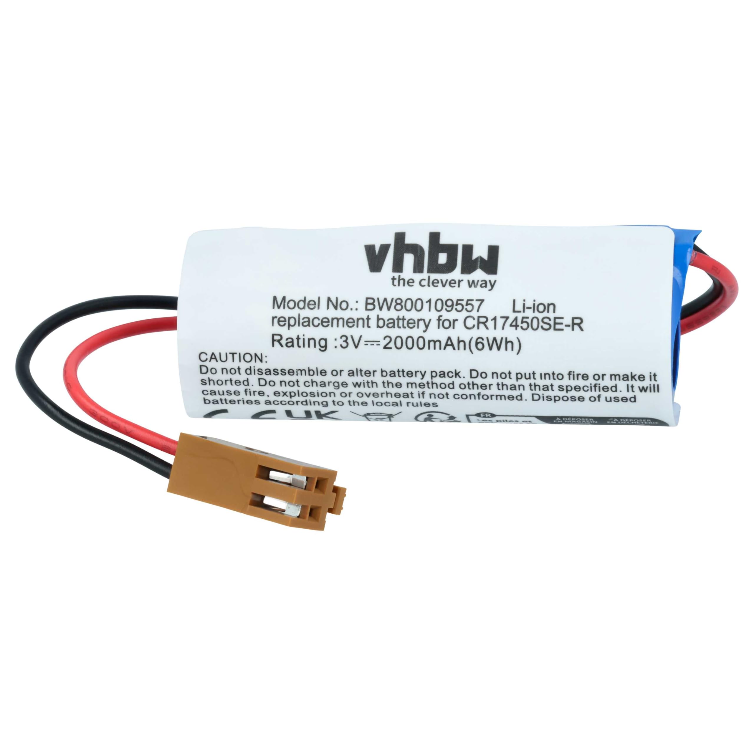 vhbw 5 x bateria kompatybilna z Le Blond 77 CNC Router przemysłowe sterowanie (2000 mAh, 3 V, Li-ion)