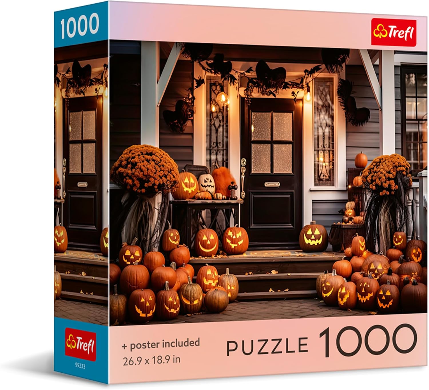Trefl - Square Box - Trick or Treat - 1000 Piece Jigsaw Puzzle 27"x19" Print, DIY Puzzle, Creative Fun, Classic Jigsaw for Adults and Children from 14 Years Old