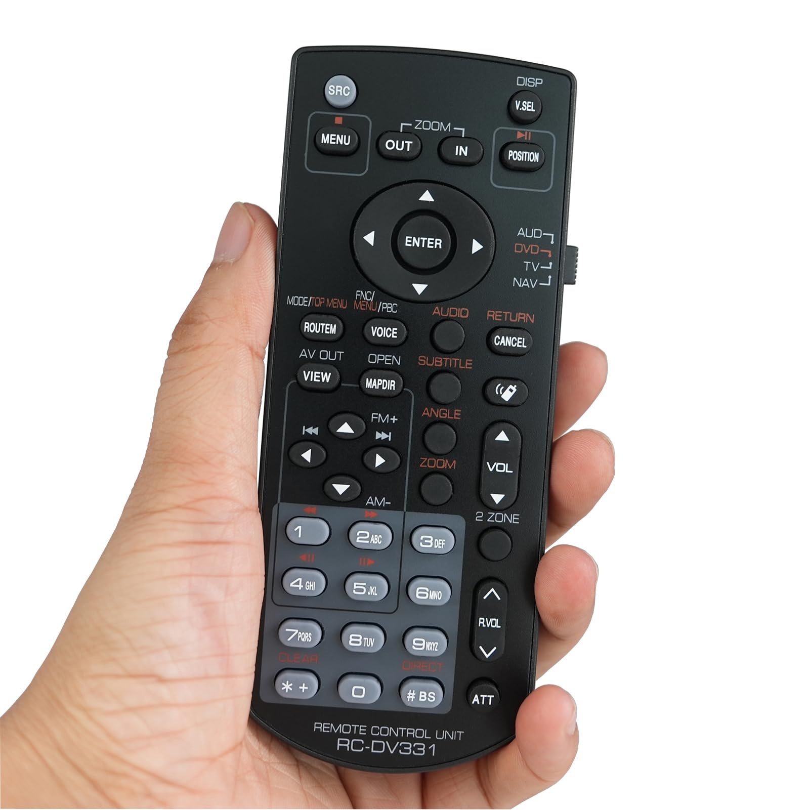 Replacement Remote Control for Kenwood DDX6018BT DDX5018BT DDX595 DDX575BT DDX718WBTL DMX6018BT DMX718WBTL DDX26BT AV Receiver