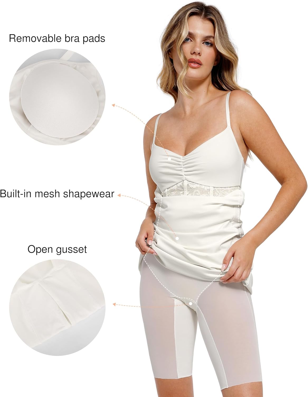 Popilush Shaper Dress Lace Formal Maxi Dresses with Built in Shapewear Corset Cocktail Party Dress Evening Gown - Image 3