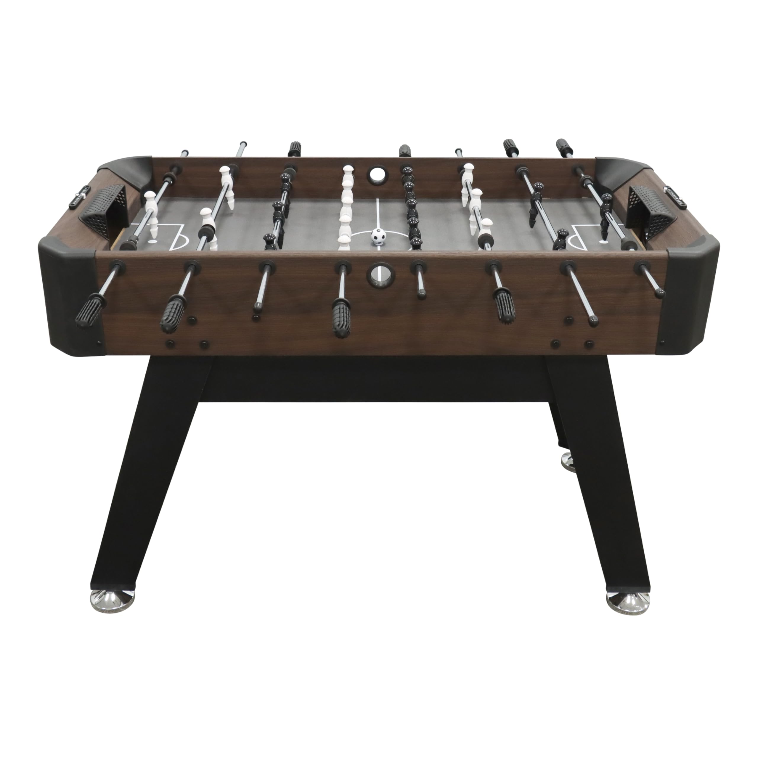 Cougar Striker Baby-Foot | Table De Babyfoot Marron Foncé/Noire | Table De Football, 2 Balles Et Compteur De Points Inclus | pour Tous Les âges | Dimensions 122 X 61,5 X 79 Cm