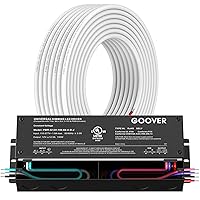 Vista 1 de GOOVER 150W Dimmable LED Driver, 12V Triac Dimmable Power Supply, AC to DC Transformer for LED Light,Compatible with Lutron and Leviton