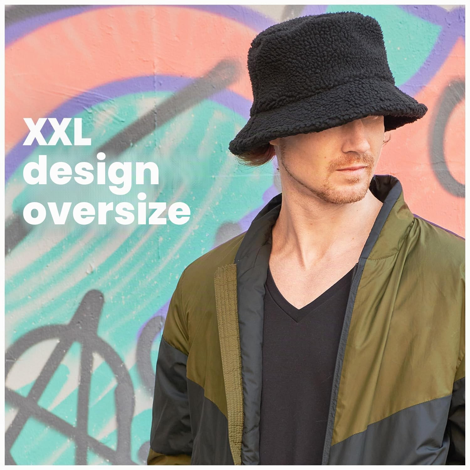 Bucket Hat Bob Homme Hiver - Chapeau Fourrure Femme en Peluche Teddy Chapeau De Pecheur Casquette Moumoute Chimio Coton Bio Faux Sherpa Chaud Pliable