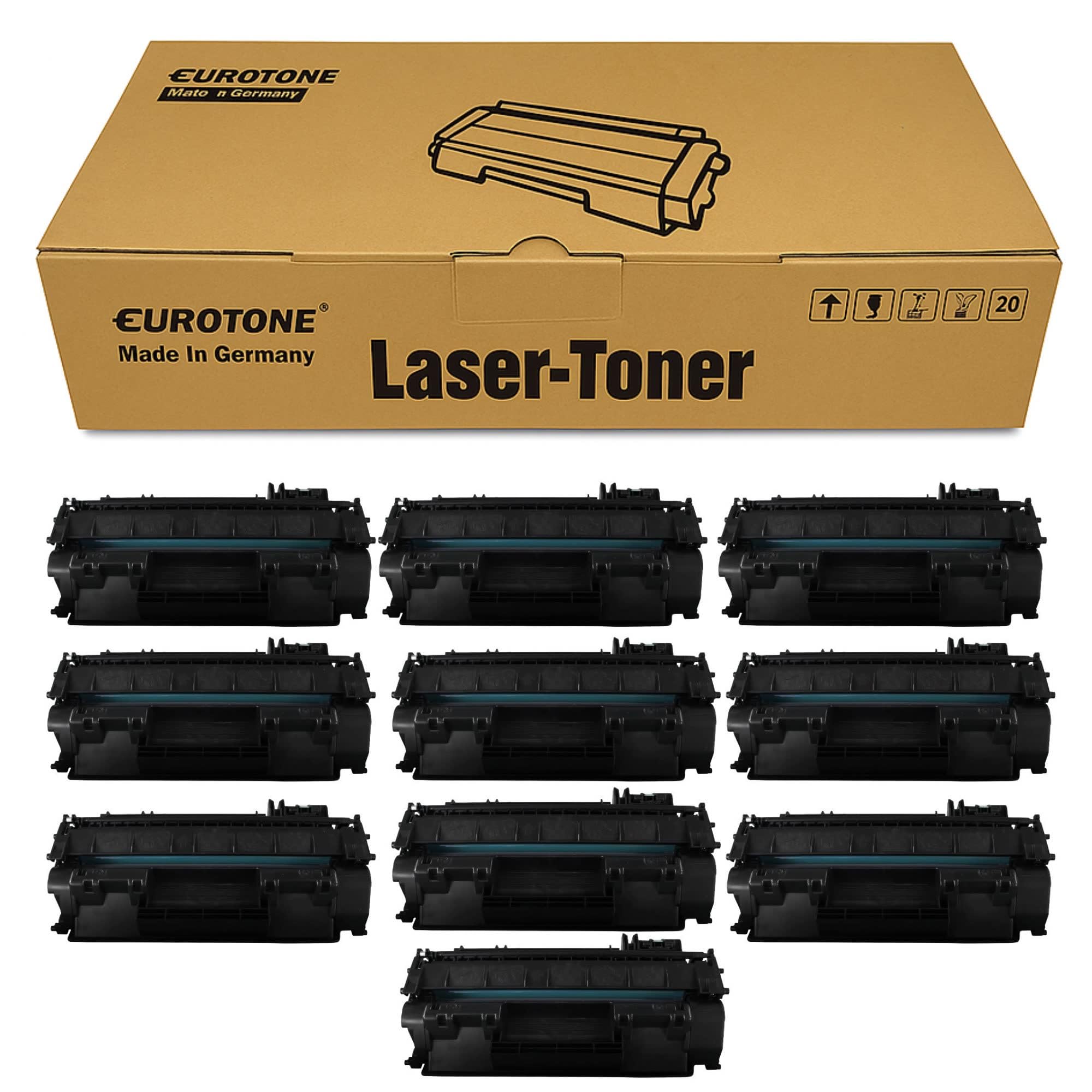 Eurotone Toner 10x kompatybilny z HP LaserJet 1160 1320 3390 3392 zastępuje Q5949A 49A o 25% większej wydajności