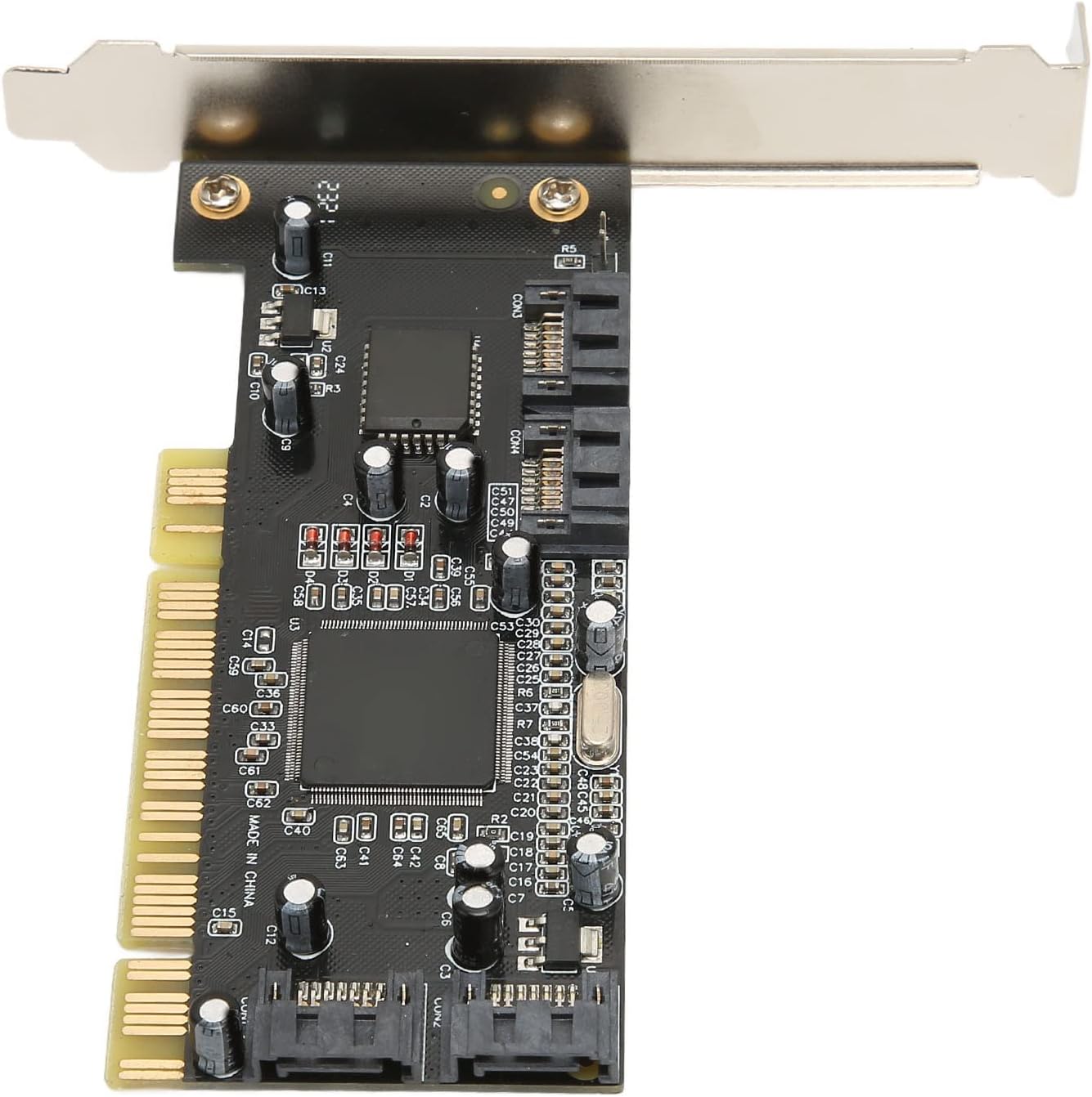 4 Port PCI SATA Controller 1.5Gbps Expansion Card for Desktop PC High Speed Data Transmission