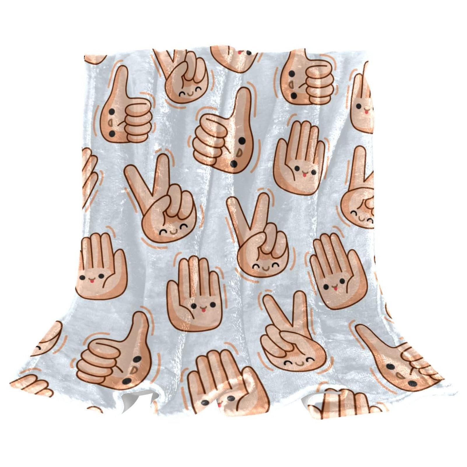 Couverture polaire main mignonne 150x100cm plaid de canape et lit