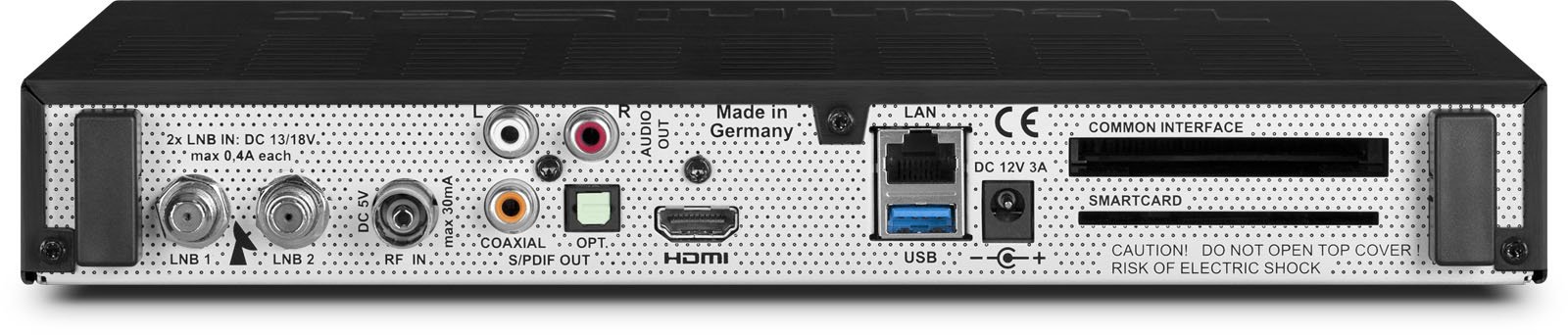 TechniSat Digit ISIO STC UHD Receiver (4K Twin Tuner, Sat DVB-S/DVB-S2, Kabel DVB-C, DVB-T2 HD, Smart TV, App Steuerung, PVR Aufnahmefunktion, WLAN, LAN, CI+, USB 3.0) schwarz