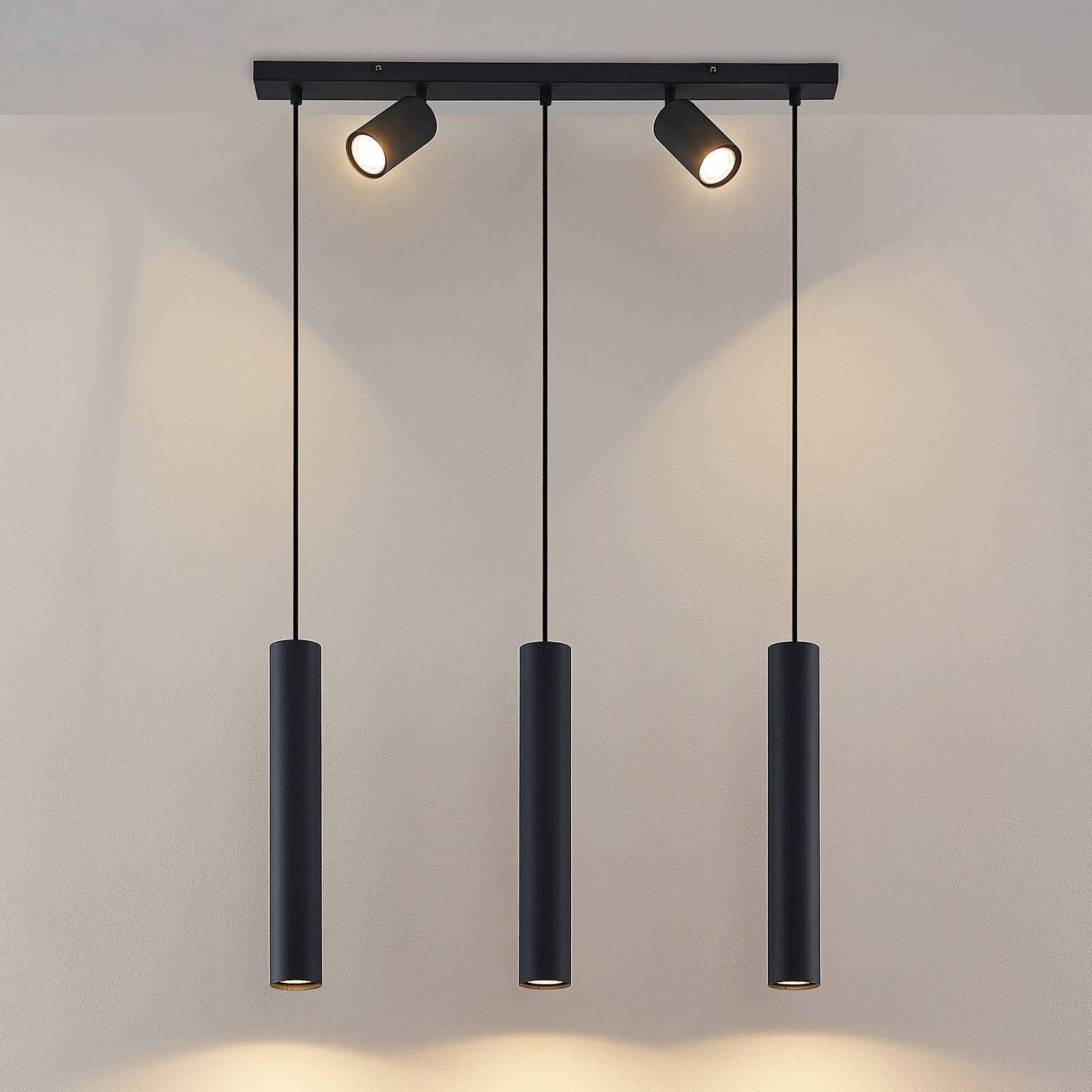 Lindby Lampada a sospensione dimmerabile (Moderno) colore Nero, in Metallo ad es. Soggiorno & Sala da pranzo lampada soffitto plafoniera illuminazione