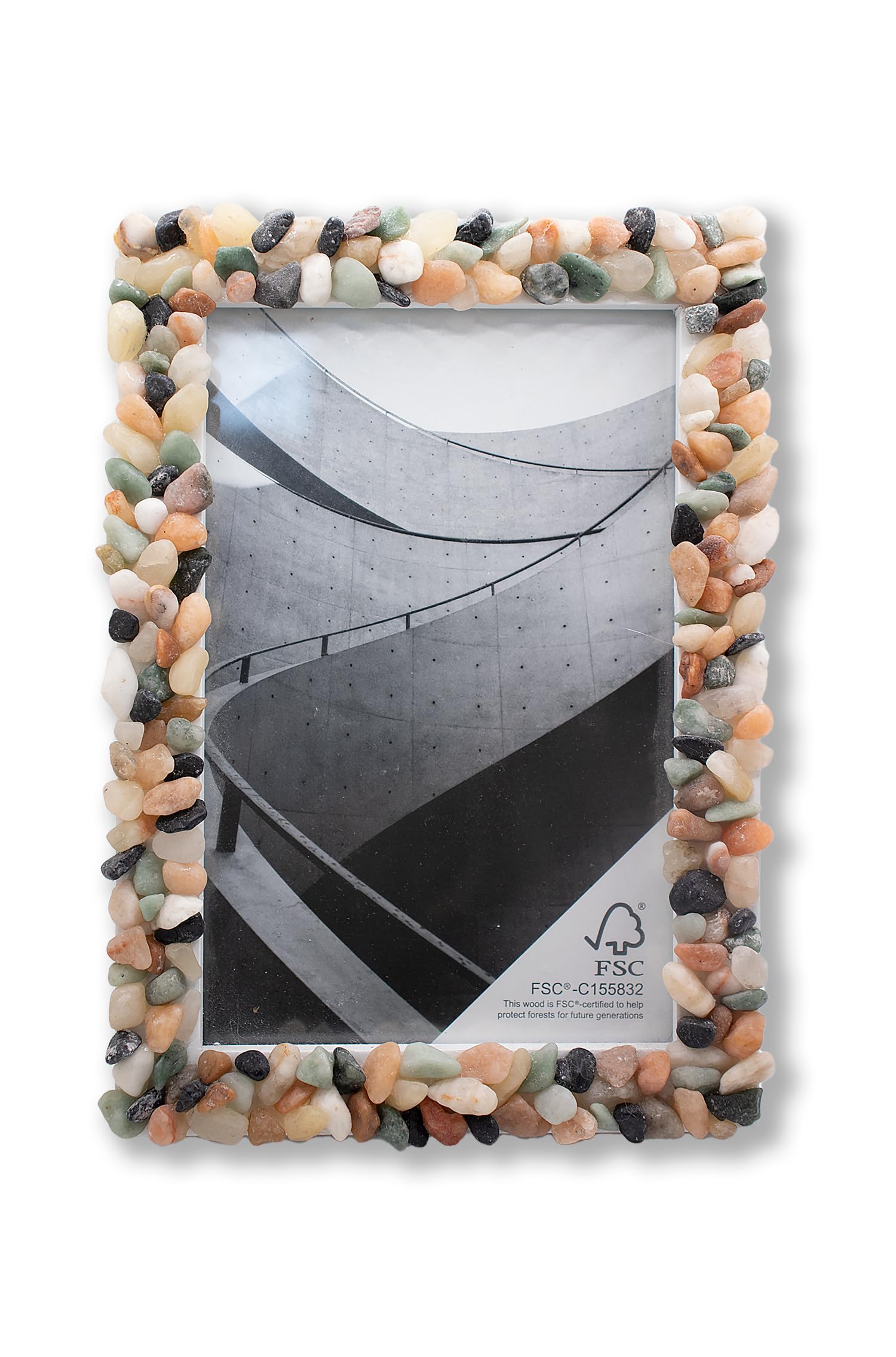 Amazon.com: Generic Crushed Marble Pebble Rock Picture Frame