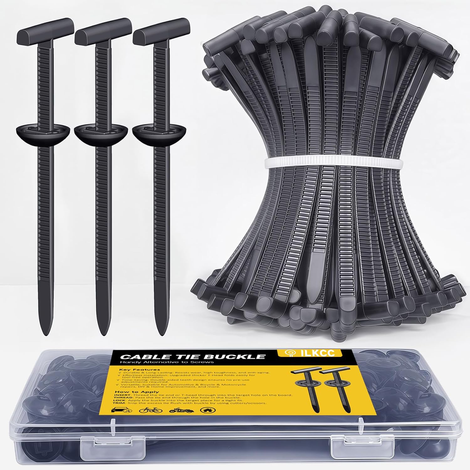 Amazon.com: Upgraded Nylon Universal Cable Tie Buckles for Car