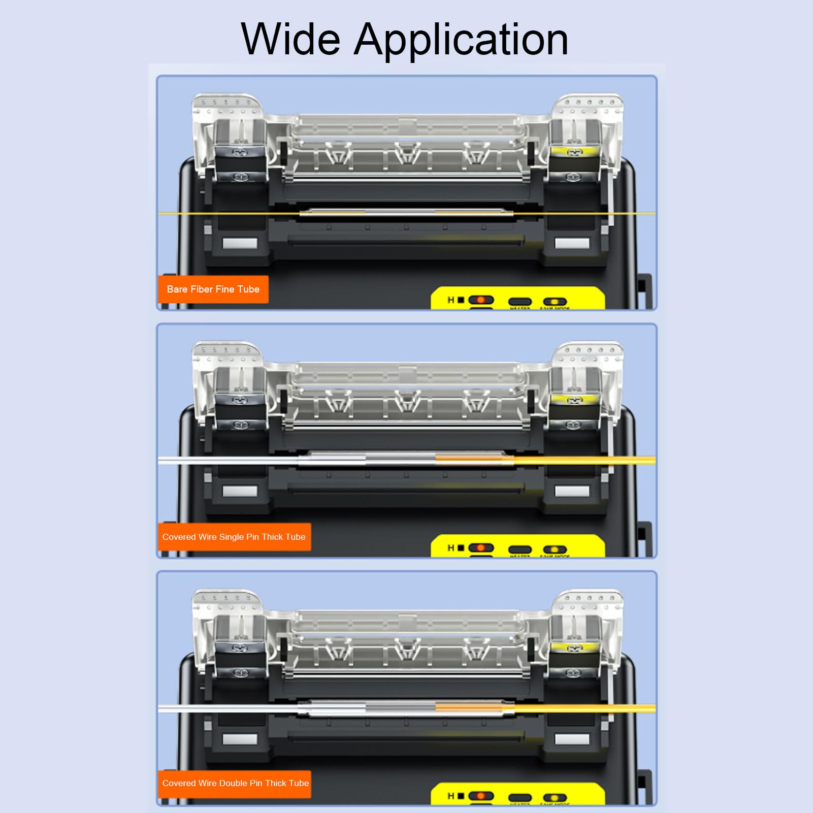 Fafeicy Splicer Heizung Externer Schrumpfschlauch Heizofen Glasfaser-Spleißmaschinenzubehör mit Wiederaufladbarem Li-Ionen- für Glasfaser-Fusionsspleißen Im Freien