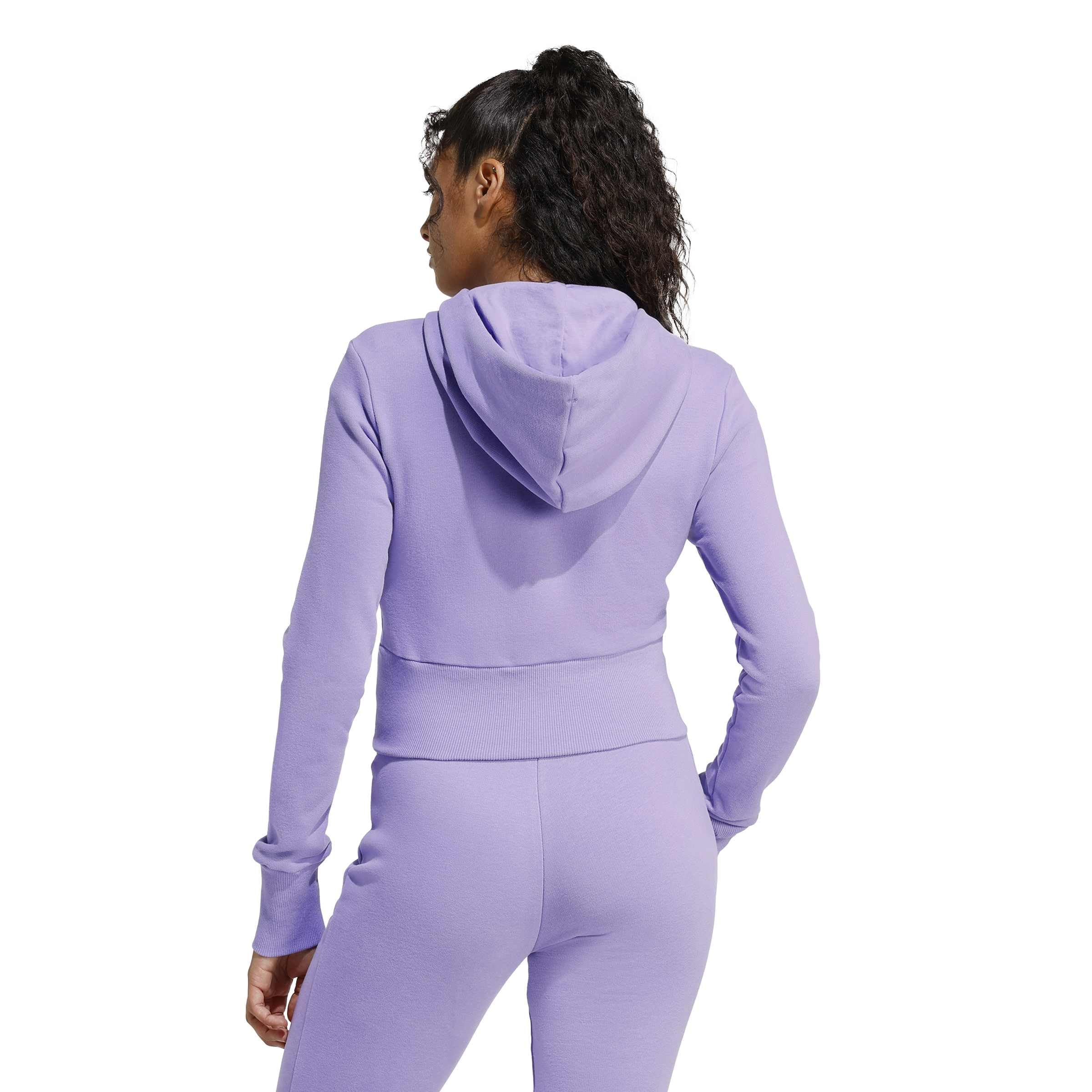 adidas Women Felpa con Zip Intera in Spugna Francese Essentials stagionali