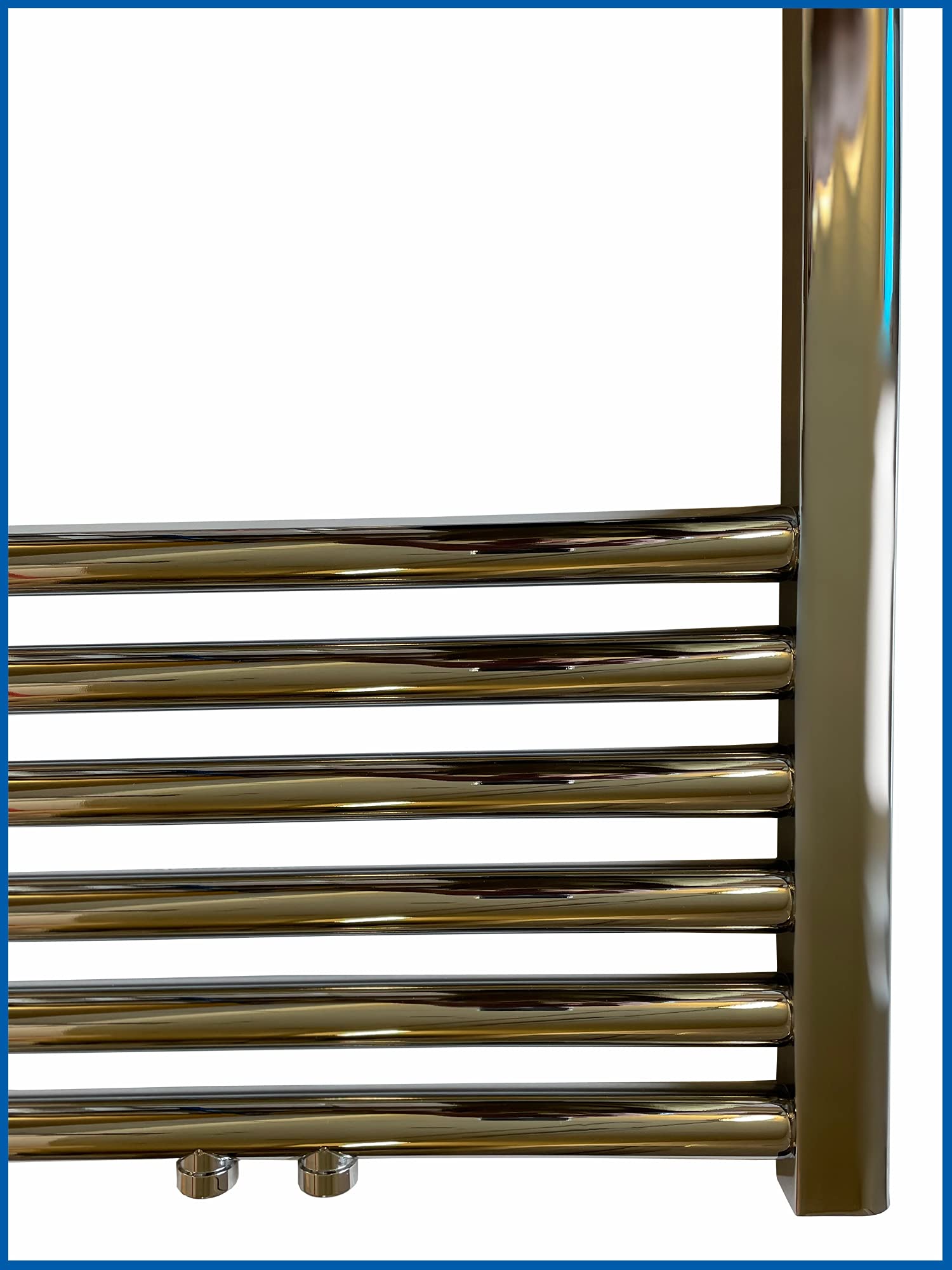 Radiador de baño Lidya, cromado, 300 x 600 mm, recto con conexión central, toallero