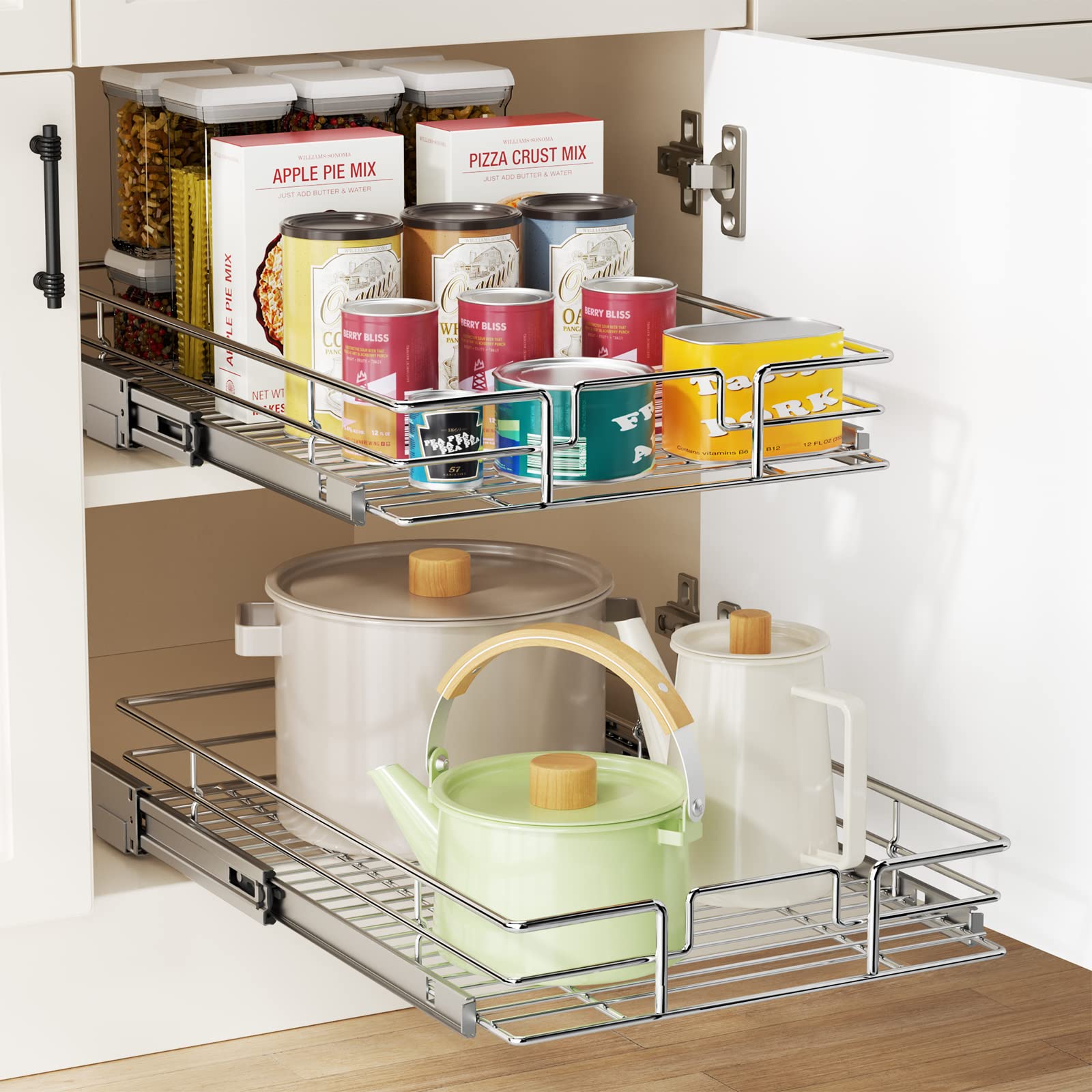 Amazon.com: LOVMOR Pull Out Cabinet Organizer 14½