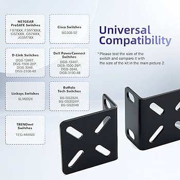 Rack Mount Kit 19 Inch Universal Adjustable Rack Ears Switch | INDIA