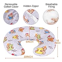 Vista 6 de Almohada de lactancia para bebé, almohada ajustable para alimentación con biberón, esencial para lactancia materna para mamá y bebé más saludable