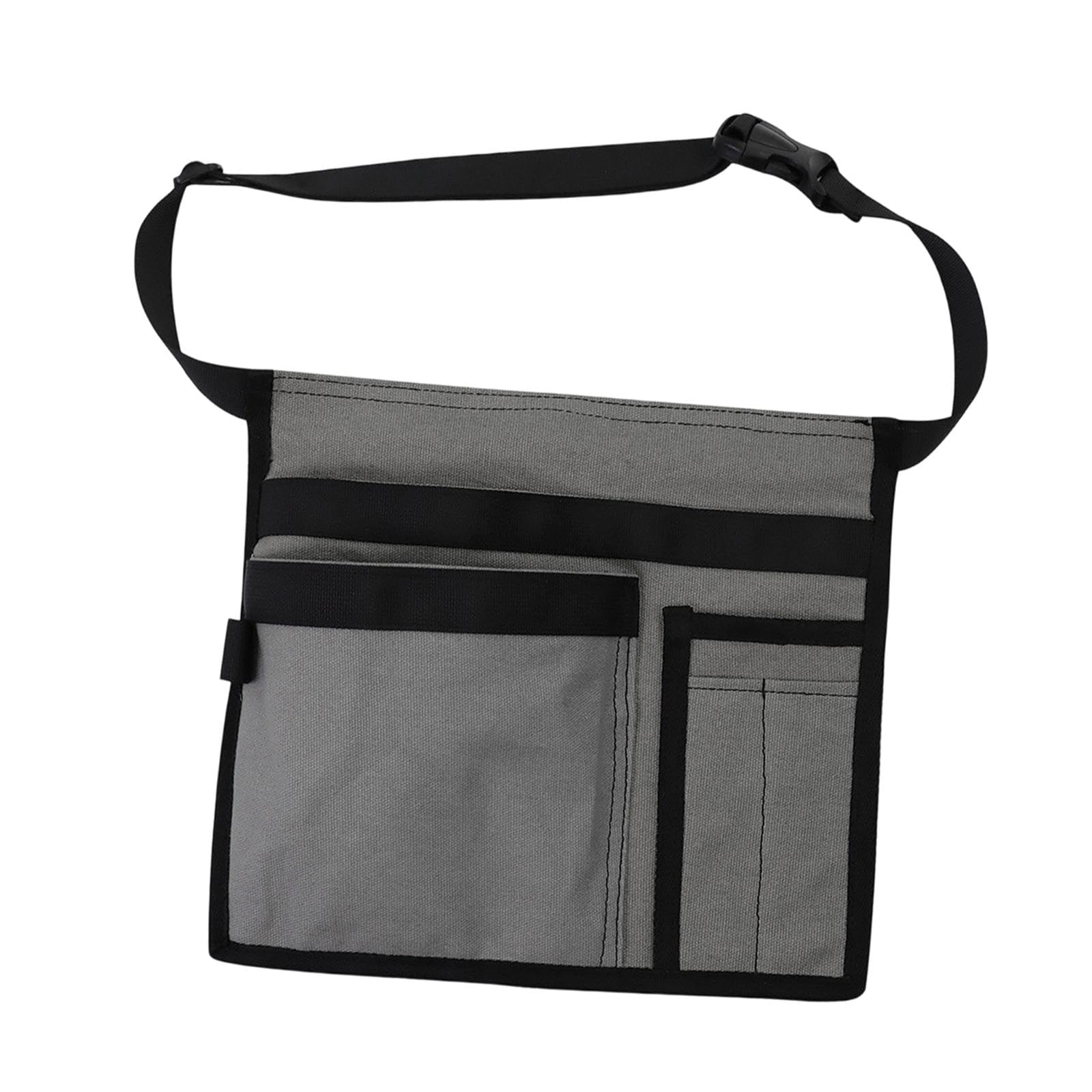 Ronyme Tool Belt Apron Work Canvas Tool Belt Pouch for Men Women Water Resistant Pouch Toolbelt Bag with Adjustable Belt Gardening Tool Waist Bag for DIY Woodwork Construction, Grey