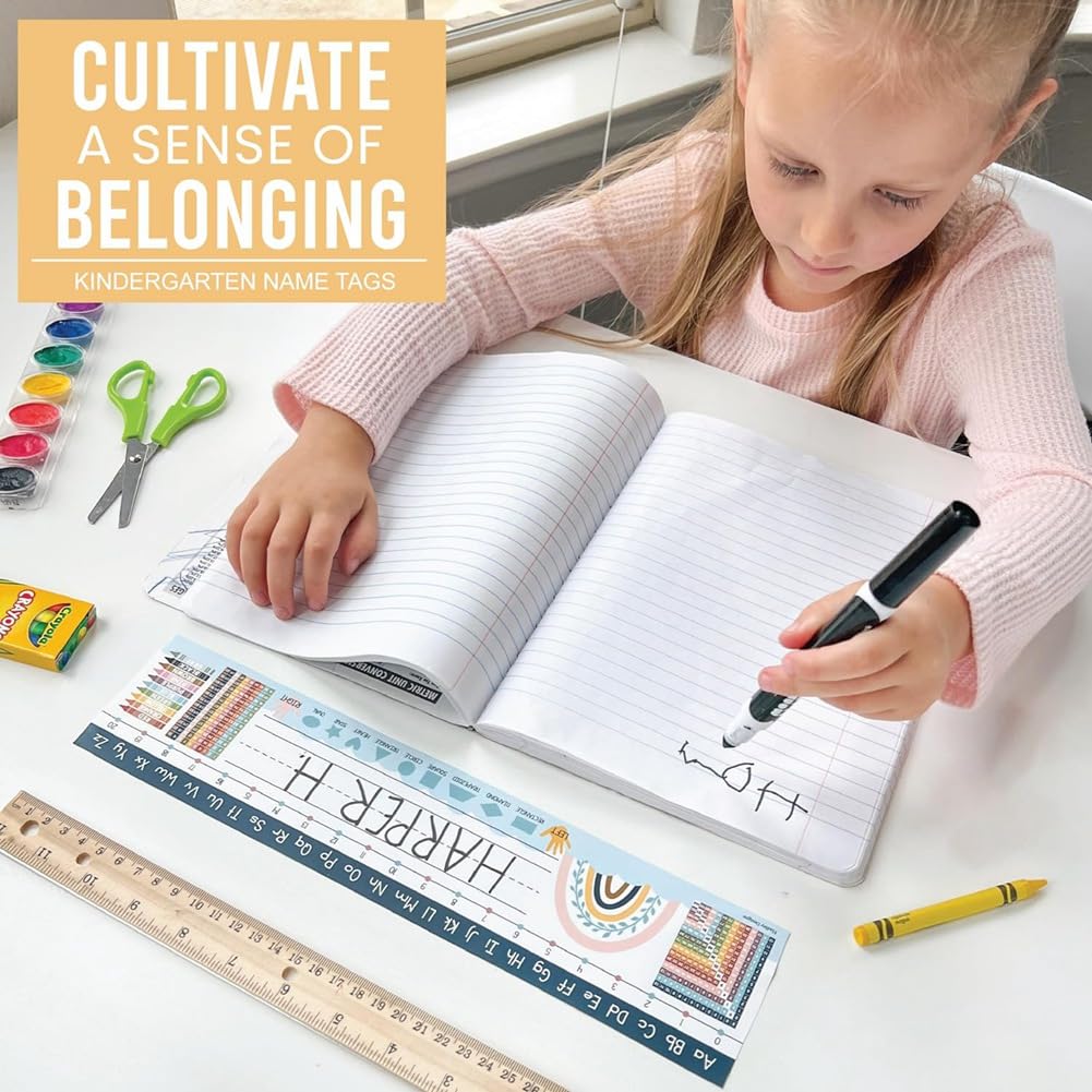 Boho-Schreibtisch-Namensschilder Fürs Klassenzimmer | 25 Stück, 7,6 X 33 Cm | Kindergarten & Grundschule