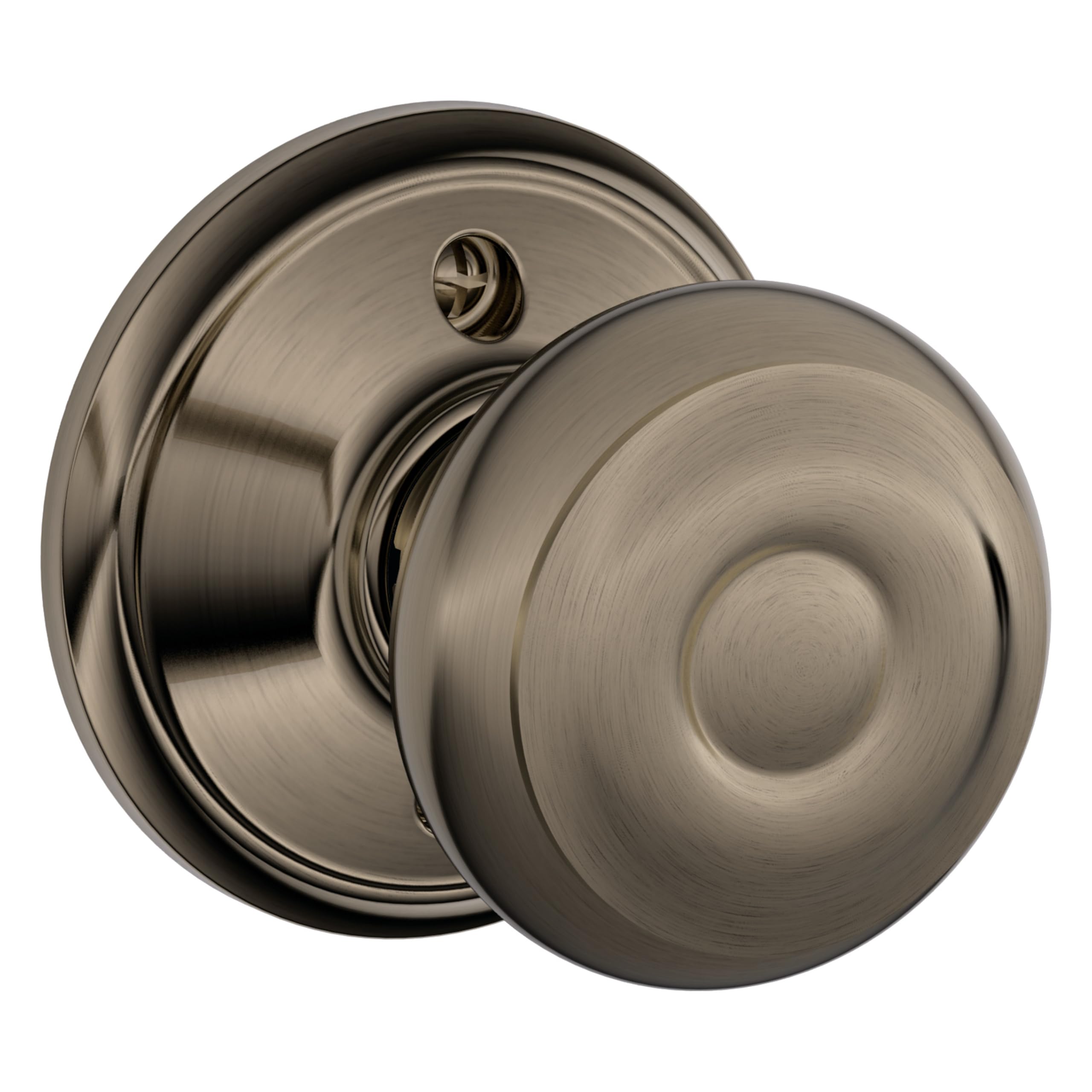 SCHLAGE Georgian Non-Turning Dummy Door Knob, Trim, Antique Pewter