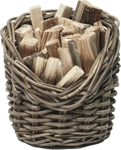 Natural Wicker Kindling Basket - Durable Firewood Storage Box for Cozy Fireside Decor
