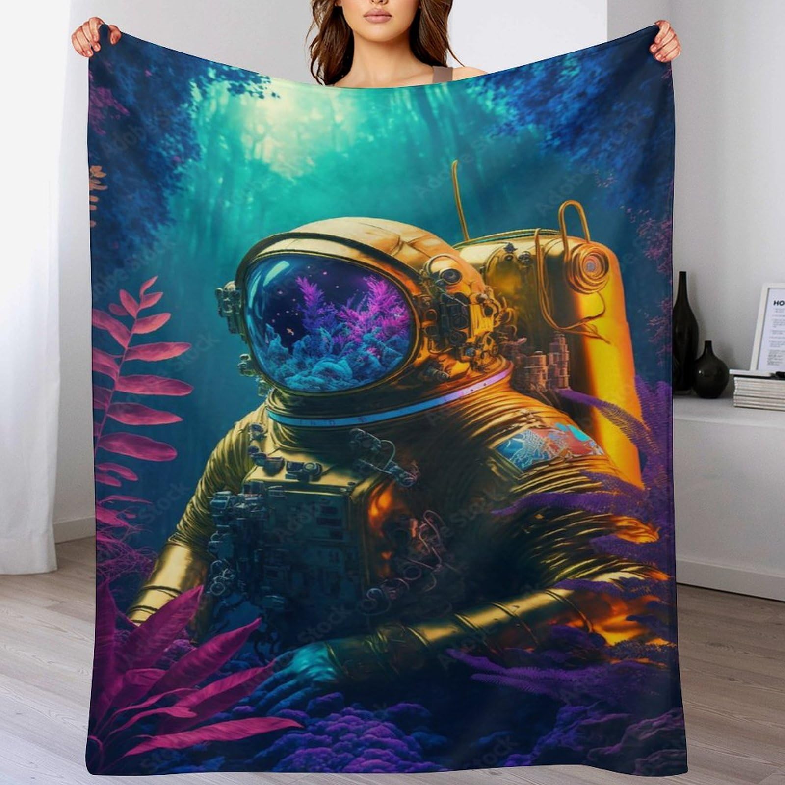 Couverture chaude et confortable monde aquatique espace anti-froid
