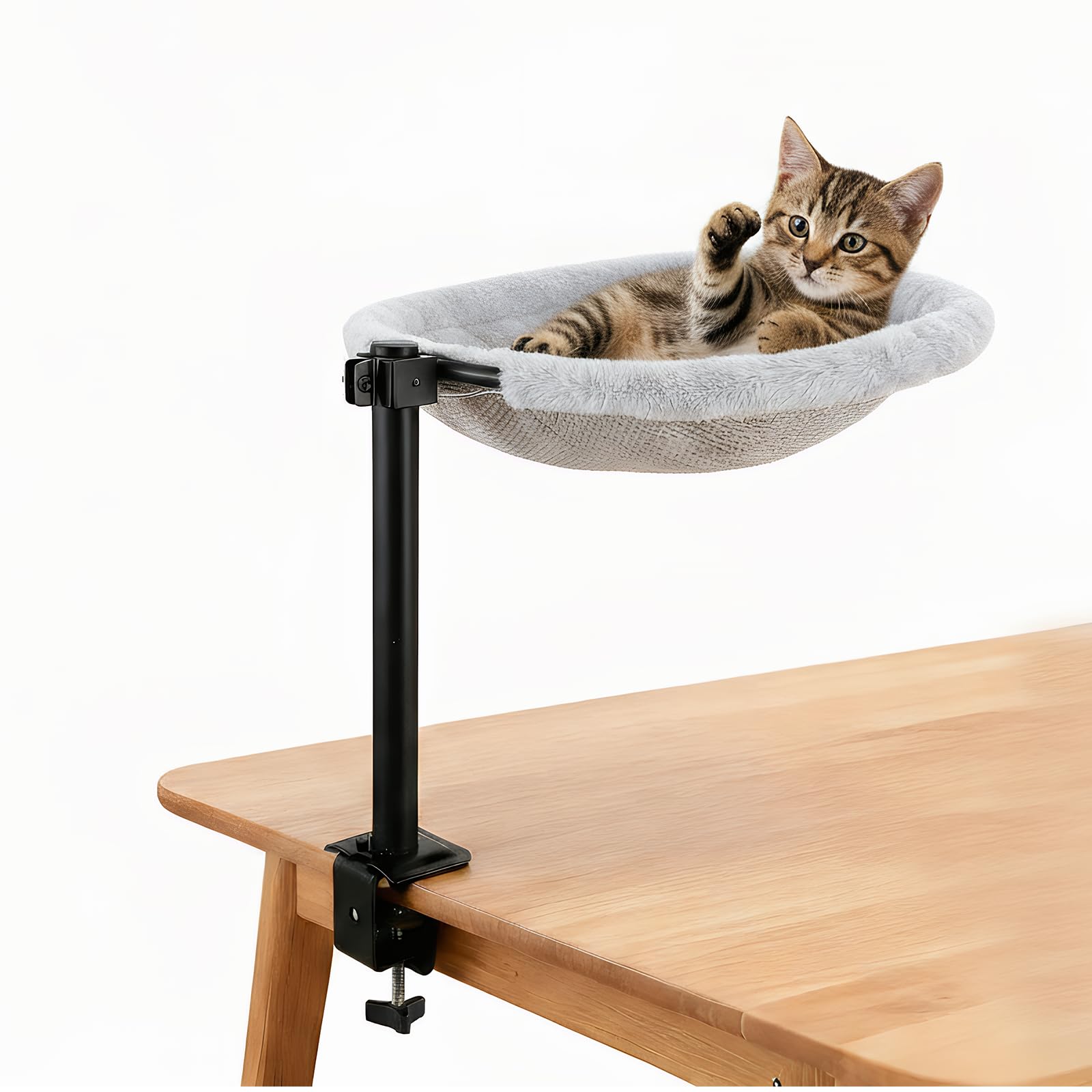 katzenbett Schreibtisch,katzenbett 360° drehbar und höhenverstellbar weiche katzenhängematte mit waschbaren bezügen,katzenschlafplatz fürs zuhause büro