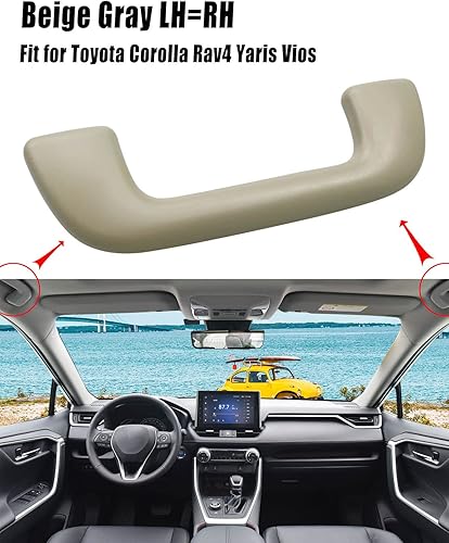 Miniatura 8 de 1 barra de agarre para techo automático sin gancho para Toyota Rav4 Yaris Aruis y más reemplazar 74610-52020 74610-52030 74619-0M010 74683-8010,