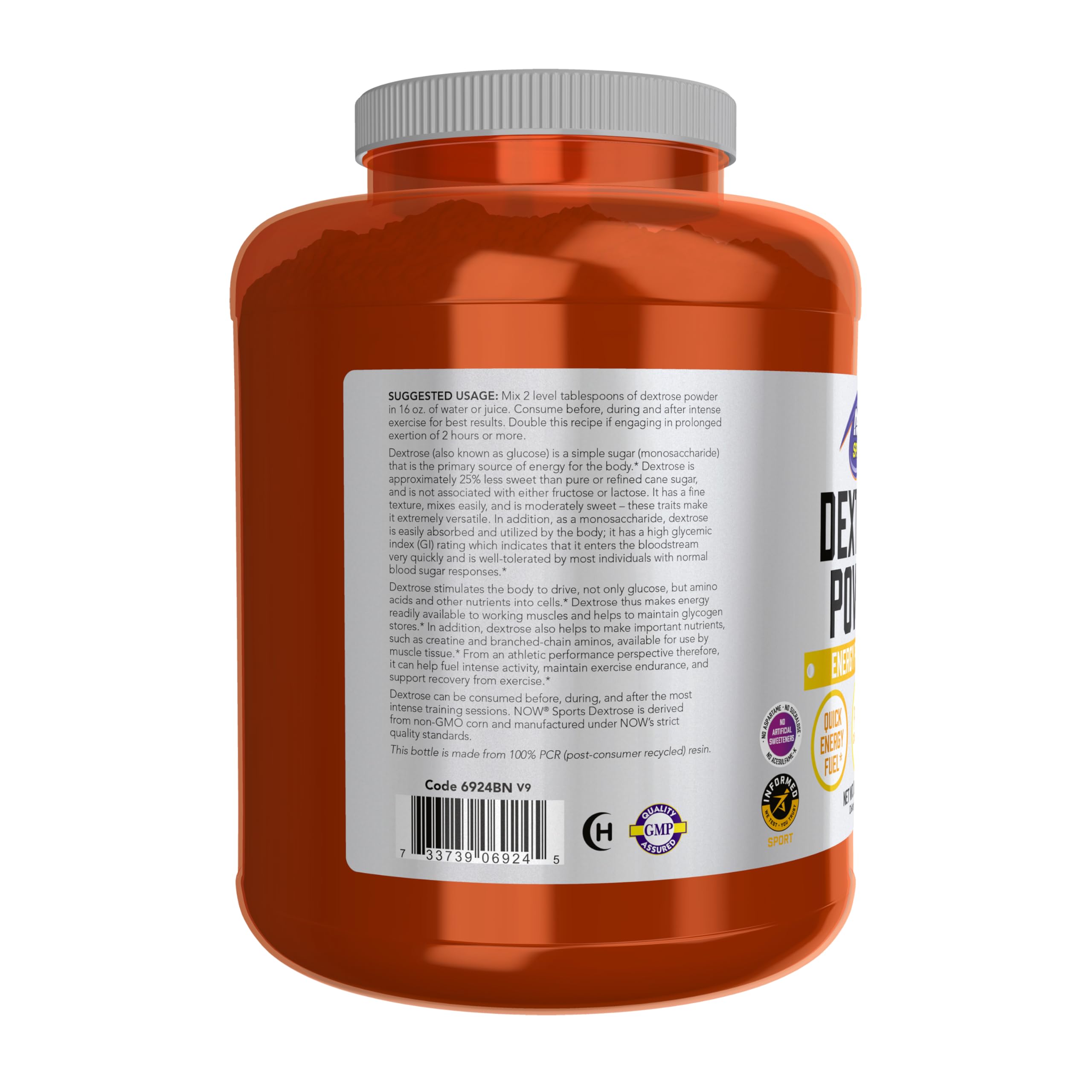Now Sports, Dextrose Powder, Simple Carb, Quick Energy Fuel*, 10 lbs — Amazon image 3