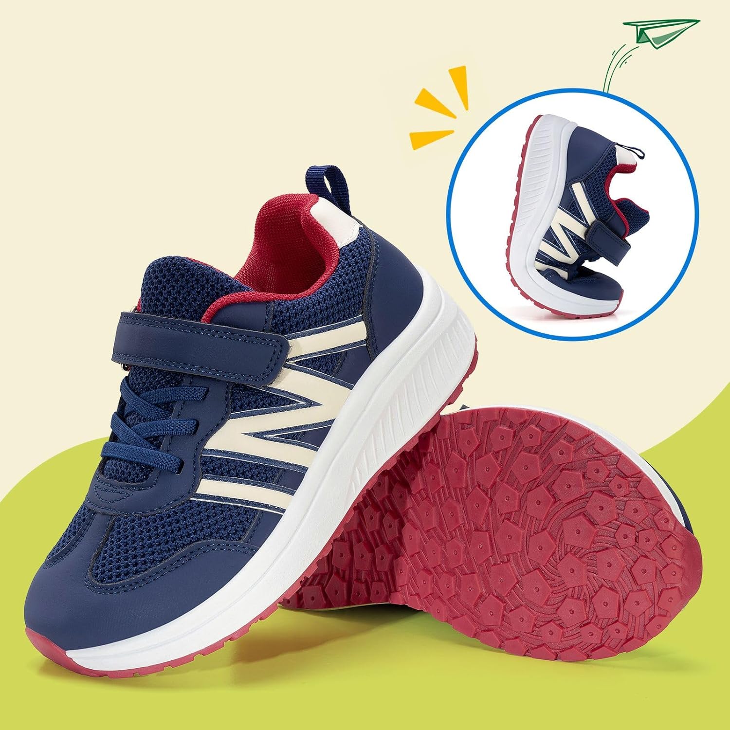 Boys Wide Toe Box Sneakers Girls Tennis Running Shoes Breathable Walking Trainers for Kids - Image 7
