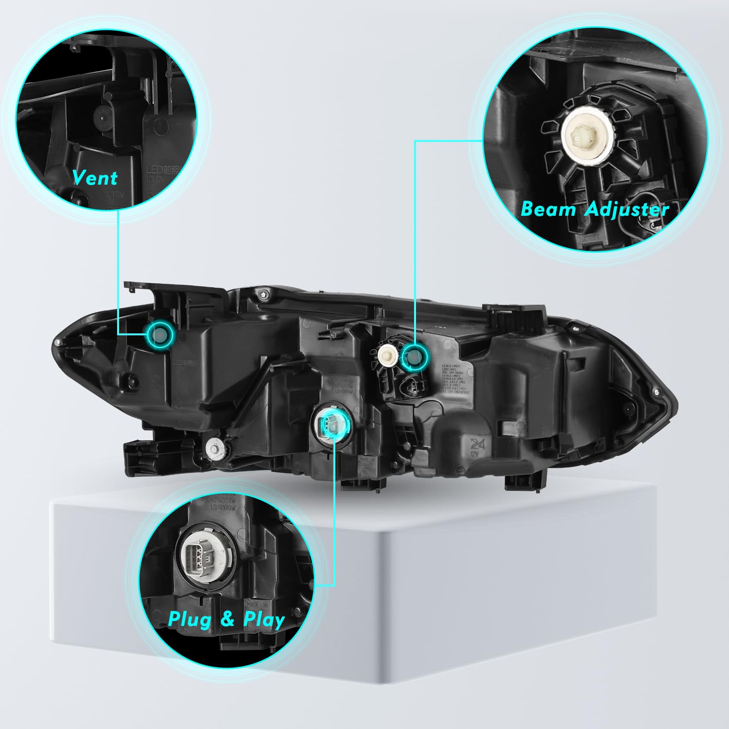 LED Headlight Headlamp Passenger Right For 2022 2023 Honda Civic Sport Touring E - Foto 12