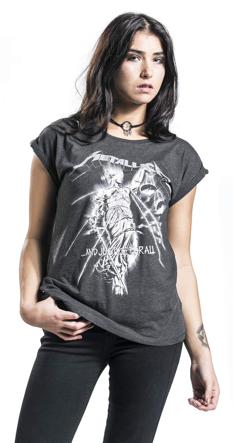 Metallica Raining Light Frauen T-Shirt grau Band-Merch, Bands