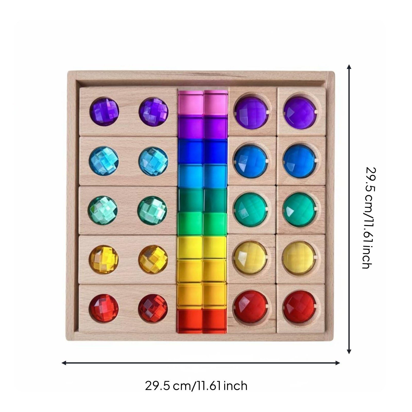 harayaa Bloques Acrílicos Pieza Creativa Bloques Didácticos Bloques Sensoriales Bloques para Mesa de Luz Fomenta Razonamiento Lógico Adecuado para Aprendizaje Lúdico y