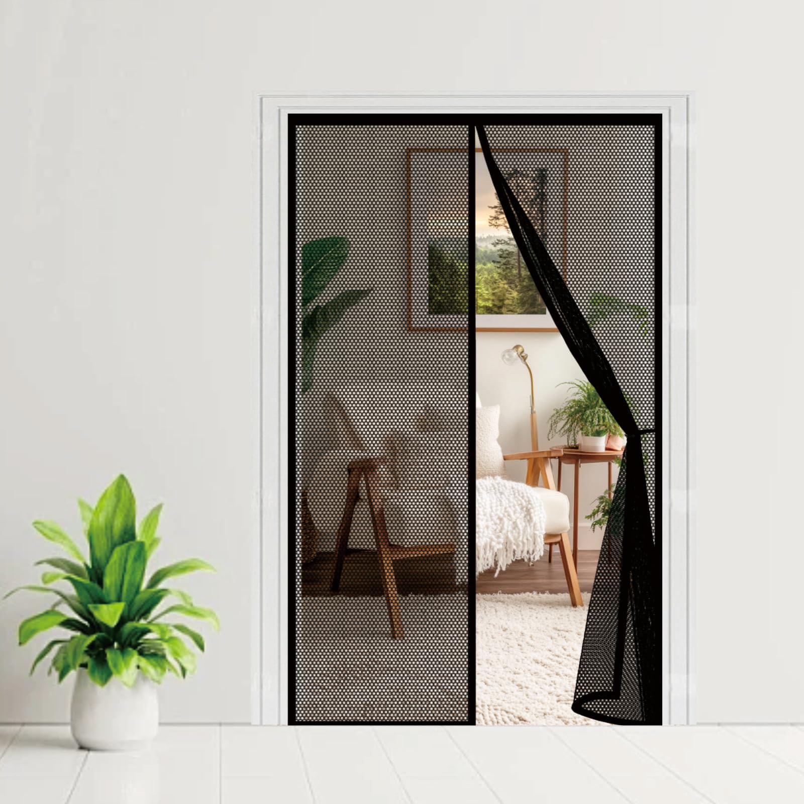 Moustiquaire magnétique pour stopper les mouches sans percer le mur