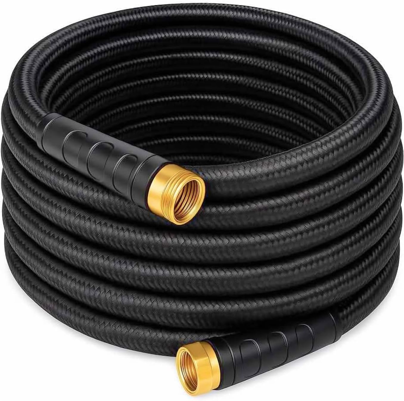 Flexible Garden Hose 50ft – Lightweight, Kink-Free Heavy Duty Water Hose – Abrasion Resistant All-Weather Garden Hose for Yard, Car, Outdoor Use