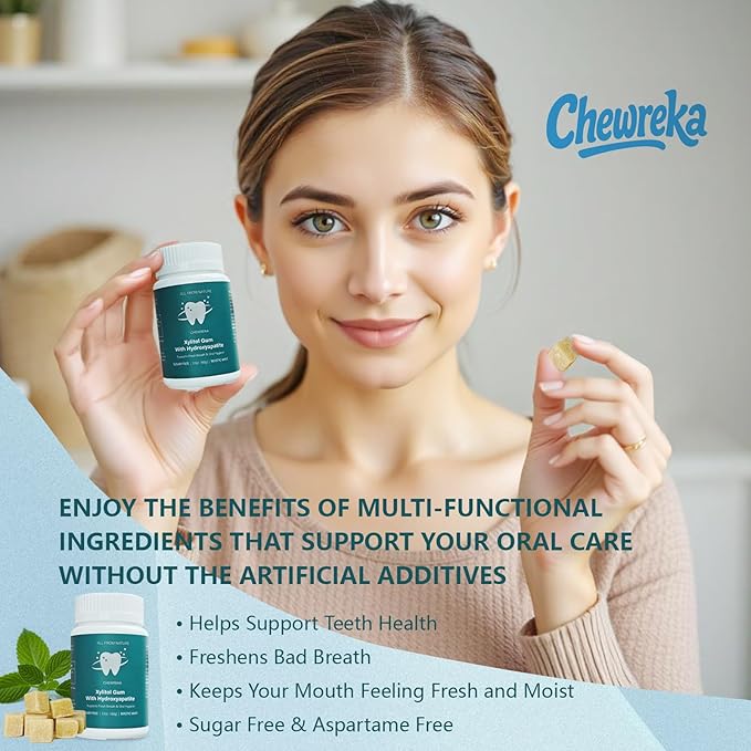 Chicle Remineralizante Sin Azúcar CHEWREKA Sabor Spearmint 60g miniatura 5