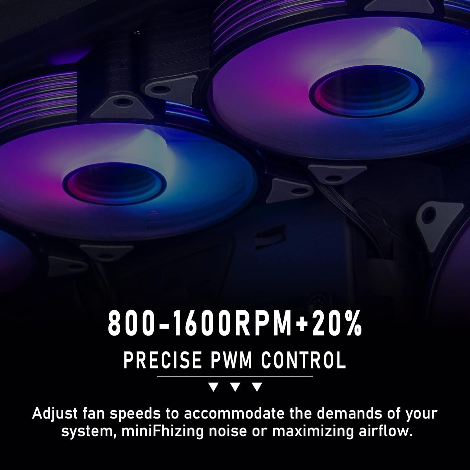 Image showing 800-1600RPM with precise PWM control