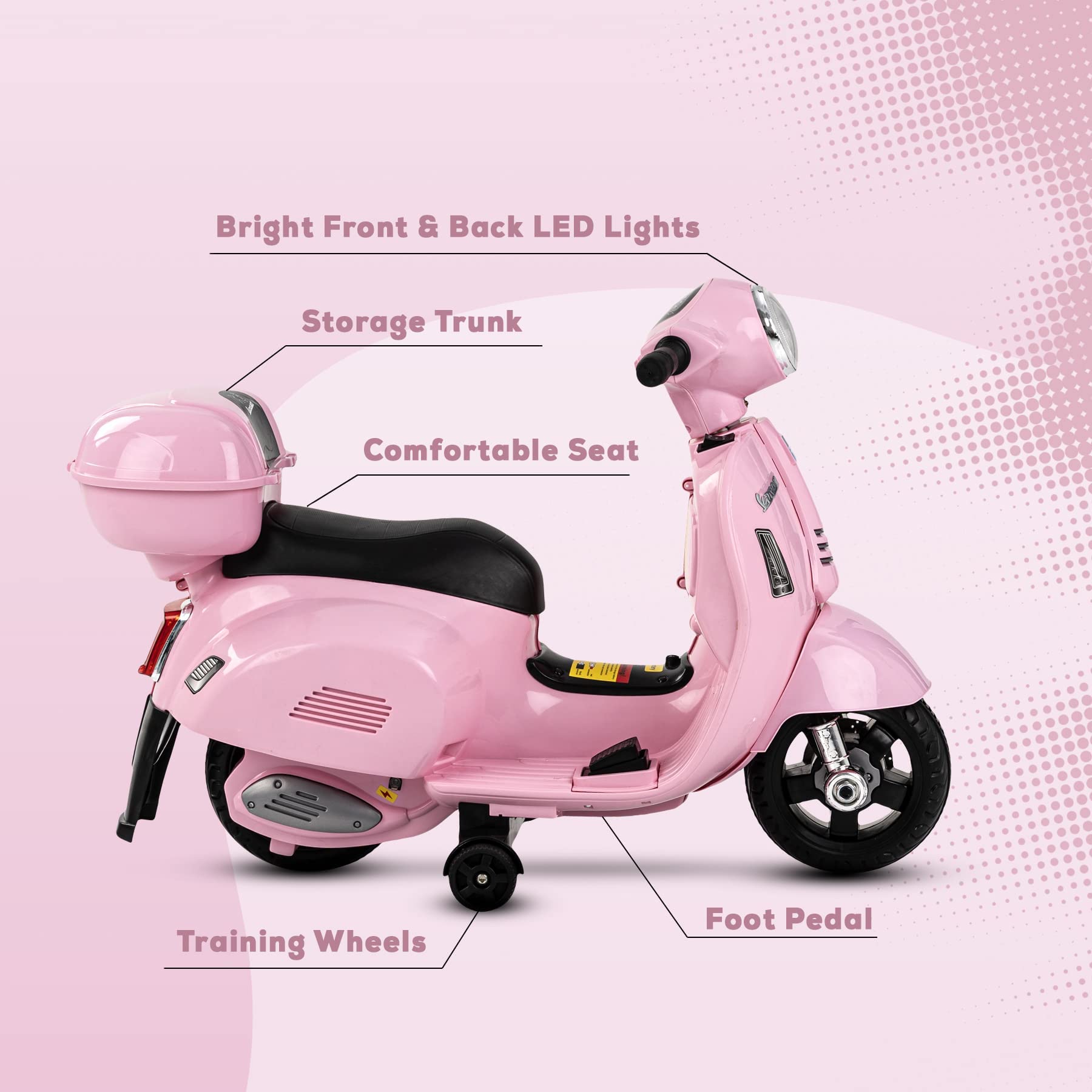 Buy Baybee Mini Vespa Rechargeable BatteryOperated Ride on Electric