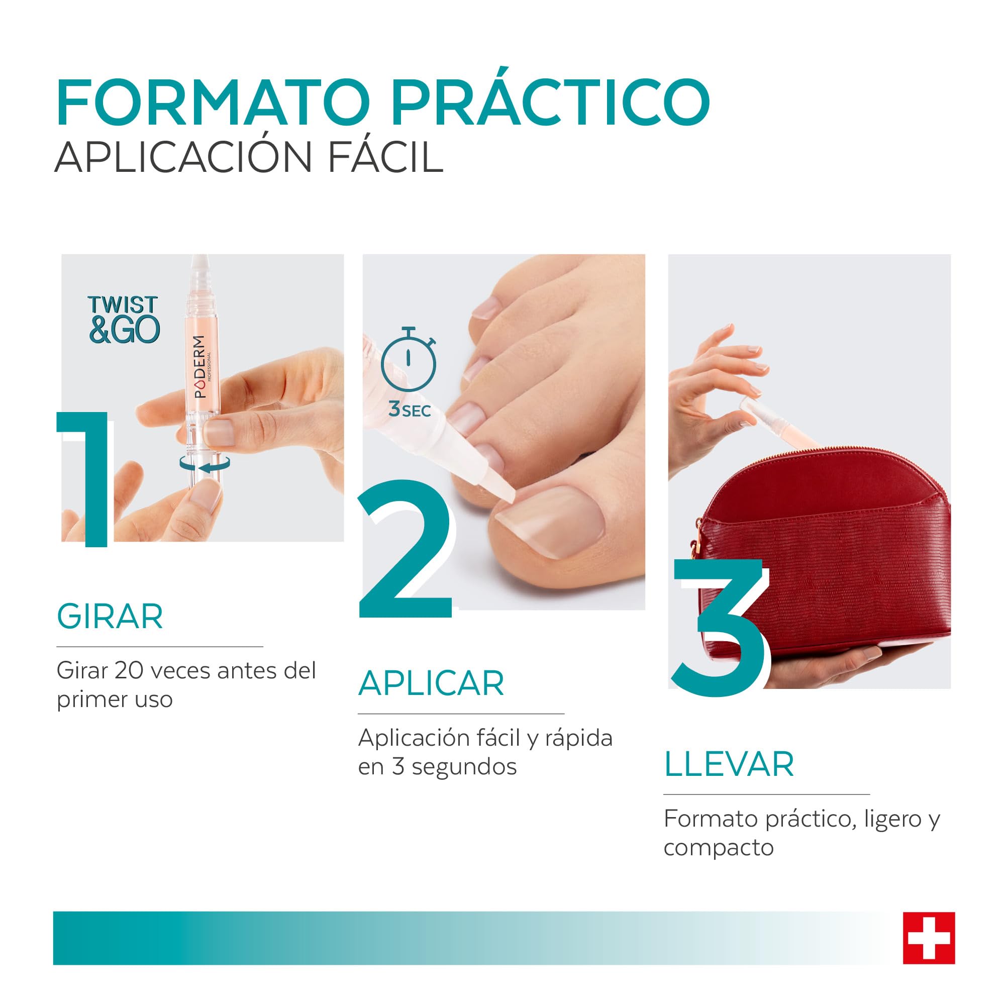 Poderm Lápiz Sérum para Hongos en las Uñas – Desarrollado por un Podólogo – Fabricado en Suiza – Supplend Lápiz para el Cuidado de Uñas de Manos y Pies – Tratamiento para Hongos y Uñas Dañadas