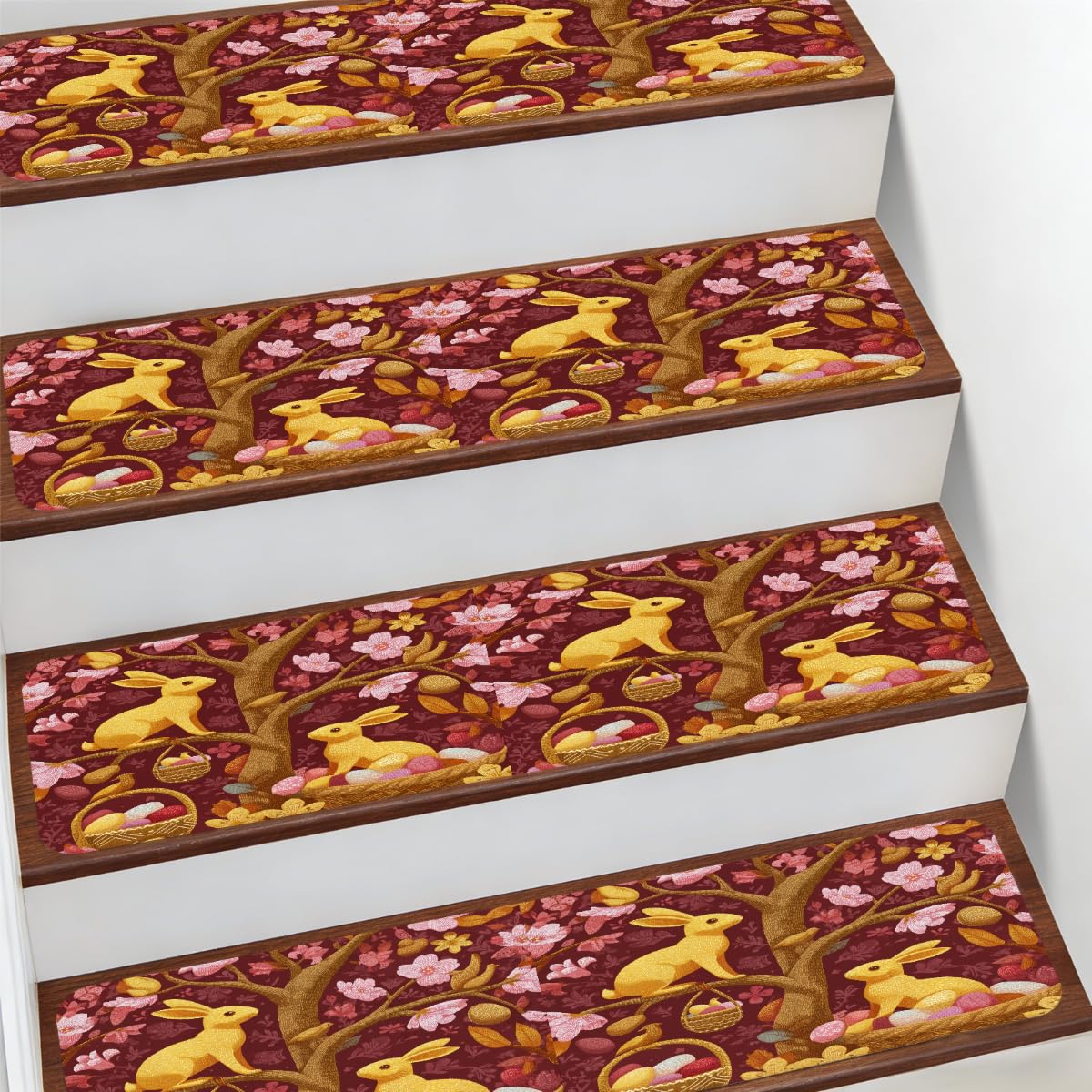 Alfombrillas antideslizantes Mexpekil para escaleras interiores de 7.8x30 pulgadas